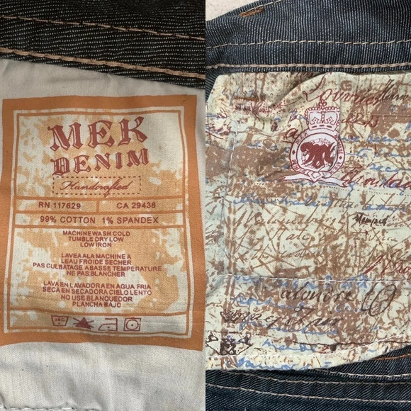 MEK Jeans denim Paris straight leg jeans size 29 - Picture 16 of 16